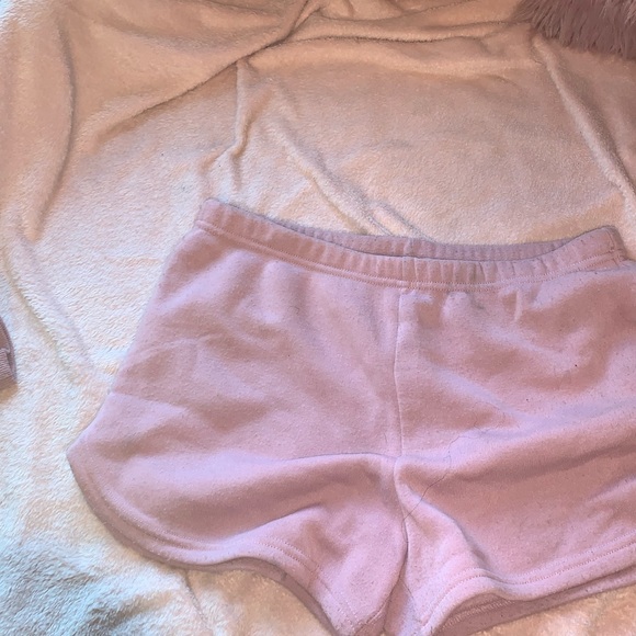 Soft Pink Sweatsuit Jumper Set with Shorts - Picture 2 of 6